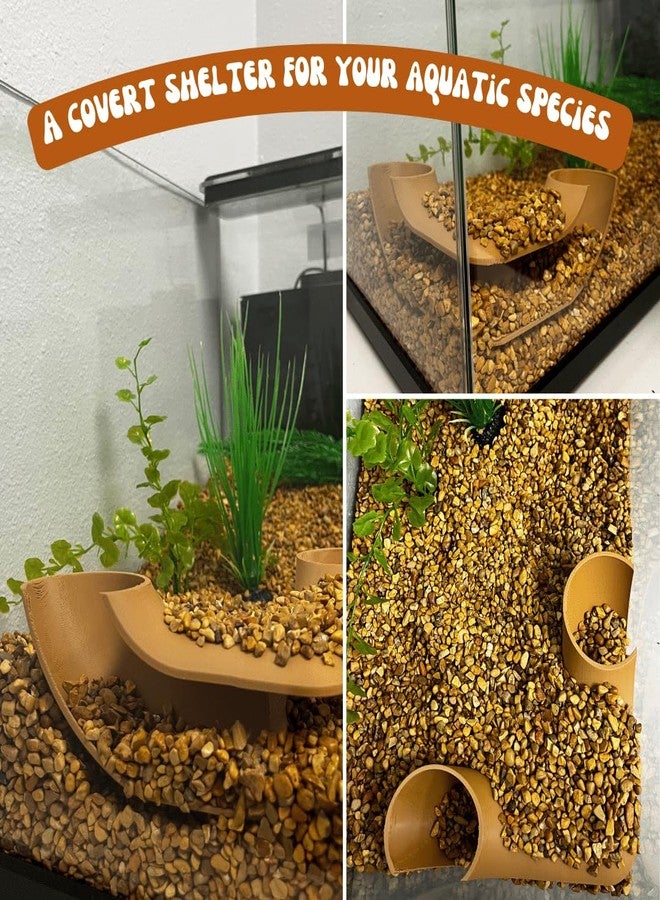 Chatelet REEFSHAPE Aquarium Corner Tube Viewing Tunnel | Fish, Shrimp, Loaches Hideout for Aquariums | Unique Underground Tube Viewing Tunnel | Made in USA (Corner Tube, Tan), 30830 - Image 5